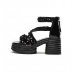 Сандалии с одним ремешком женские DAPHNE, Black - фото