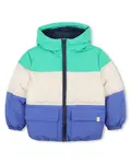 Детская куртка с капюшоном цветные блоки Billieblush, зеленый/темно-синий - фото