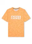 Футболка с принтом Boss Kidswear, оранжевый - фото