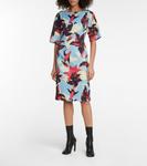 Платье миди с принтом Dries Van Noten, светло-синий - фото 2