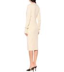 Трикотажное платье миди Bottega Veneta, белый - фото 3