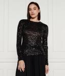 Блузка женская Dkny с пайетками, черный - фото