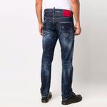 DSQUARED 2 Прямые джинсы DSQUARED2 с эффектом потертости - фото 5