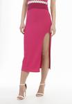 Юбка до колена faina Midi Aus Strick, розовый - фото 3