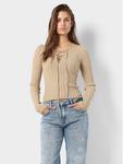 Узкая блузка Noisy May, бежевый - фото