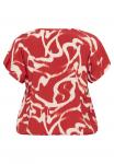 Блуза Kaffe Curve MAREN , True Red Nature Graphic/Red - фото 6
