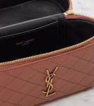 Сумка-косметичка Gaby из стёганой кожи Saint Laurent, Barely Pink - фото 3