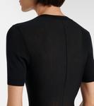 Мини-платье из шерсти с фигурным вырезом Alaïa, Noir Alaia - фото 6