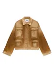 Жакет с накладными карманами Msgm, коричневый - фото