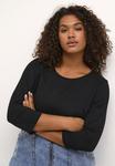 Топ с длинными рукавами JENA Kaffe Curve, черный - фото 5