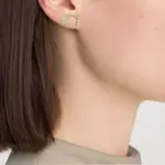 Золотые серьги-гвоздики с камнями COACH - фото 3