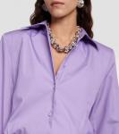 Хлопковое мини-платье Margot THE ATTICO, фиолетовый - фото 4