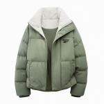 Пуховик Unisex Stand Collar Thickened Reebok, pea зеленый - фото