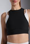Бюстгальтер Even&Odd active DOUBLE LAYER SLEEVELESS CONTRAST TOP, Black - фото 5