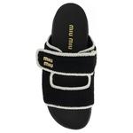 Женские слайдеры MIU MIU черные - фото 5