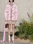 Габардиновая куртка Msgm, розовый - фото 2