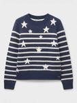 Свитер Glitterball Stars & Stripes Crew Clothing, Navy Blue - фото 5