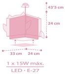 Детский потолочный светильник Dalber Kleine Eule, розовый - фото 5