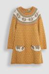 Платье с узором «фэр айл» Jojo Maman Bébé, желтый - фото