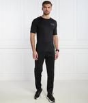 Штаны спортивные Ea7 Regular Fit с зеленым логотипом, черный - фото 2