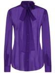 Шифоновая блузка с бантом Dolce & Gabbana, фиолетовый - фото