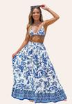 Юбка Cupshe FLORAL , Blue White/Blue - фото 2