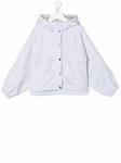 Brunello Cucinelli Kids куртка с капюшоном, серый - фото