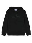 Stone Island Junior худи с логотипом, черный - фото