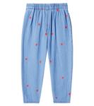 Вышитые джинсы Mini Rodini, синий - фото 4