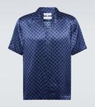 Роберто шелковая рубашка для боулинга Frescobol Carioca, Navy White - фото