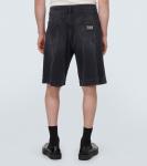 Потертые джинсовые шорты Dolce&Gabbana, синий - фото 4