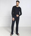 Пижамные штаны мужские Boss из вафельной ткани, синий - фото 2