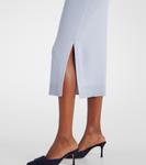 Шерстяная юбка-карандаш с кашемиром Carolina Herrera, Celeste - фото 5