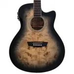 Акустико-электрогитара Washburn DFBACEB Deep Forest Burl ACE Grand Auditorium, черный градиент - фото 2