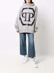 Худи с логотипом Philipp Plein, серый - фото 3