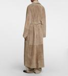 Замшевое пальто poseidon The Row, бежевый - фото 3