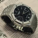 Часы Casio G-Shock Analog-Digital 2100 Series, арт. GA-2100-1A1, морозное серебро/черный с серебром - фото 3