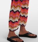 Хлопковые крючком широкие брюки Anna Kosturova, Multi Stripes - фото 5