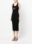 IRO приталенное платье с логотипом, черный - фото 3