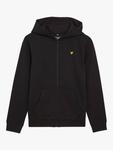Детская флисовая толстовка на молнии Lyle & Scott, Black - фото