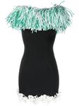 PUCCI платье мини с бахромой, черный - фото