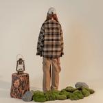 Вязаная куртка Unisex NBNO, тёмно-красная клетка (Модель 2338) - фото 6