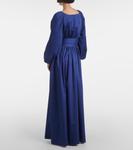 Хлопковое макси-платье Joseph, Cobalt - фото 3