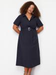 Платье-рубашка Trendyol Curve, темно-синий - фото 3