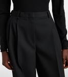 Шерстяные брюки широкого кроя Jil Sander, черный - фото 6