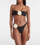 Плавки бикини 90-х годов с цветочной аппликацией Same, черный - фото 2