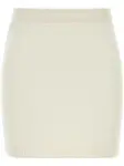 Кашемировая юбка мини FENDI, белый - фото