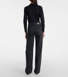 Боди из хлопкового поплина Wolford, черный - фото 3