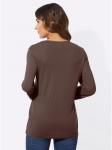 Рубашка-туника шоколадного цвета Sieh an! - фото 5