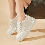 Женские низкие скейтерские кроссовки ST&SAT, белые - фото 9